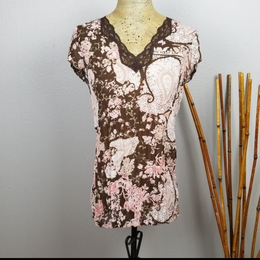 Emma James sheer top size 10 EUC